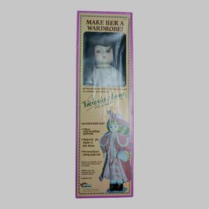 Vintage Victoria Anne 18" Porcelain Doll "Make Her A Wardrobe" Collector's Craft